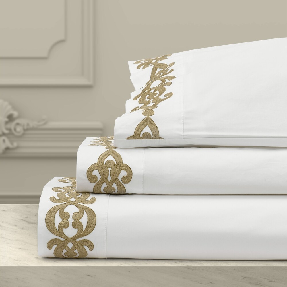 J. Queen New York Imperial Embroidered Sheet Set