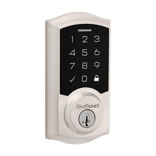 Kwikset SmartCode 270 Traditional Satin Nickel Touchpad Single Cylinder Electronic Deadbolt Featuring SmartKey Security 9270TRL15SMTRBP