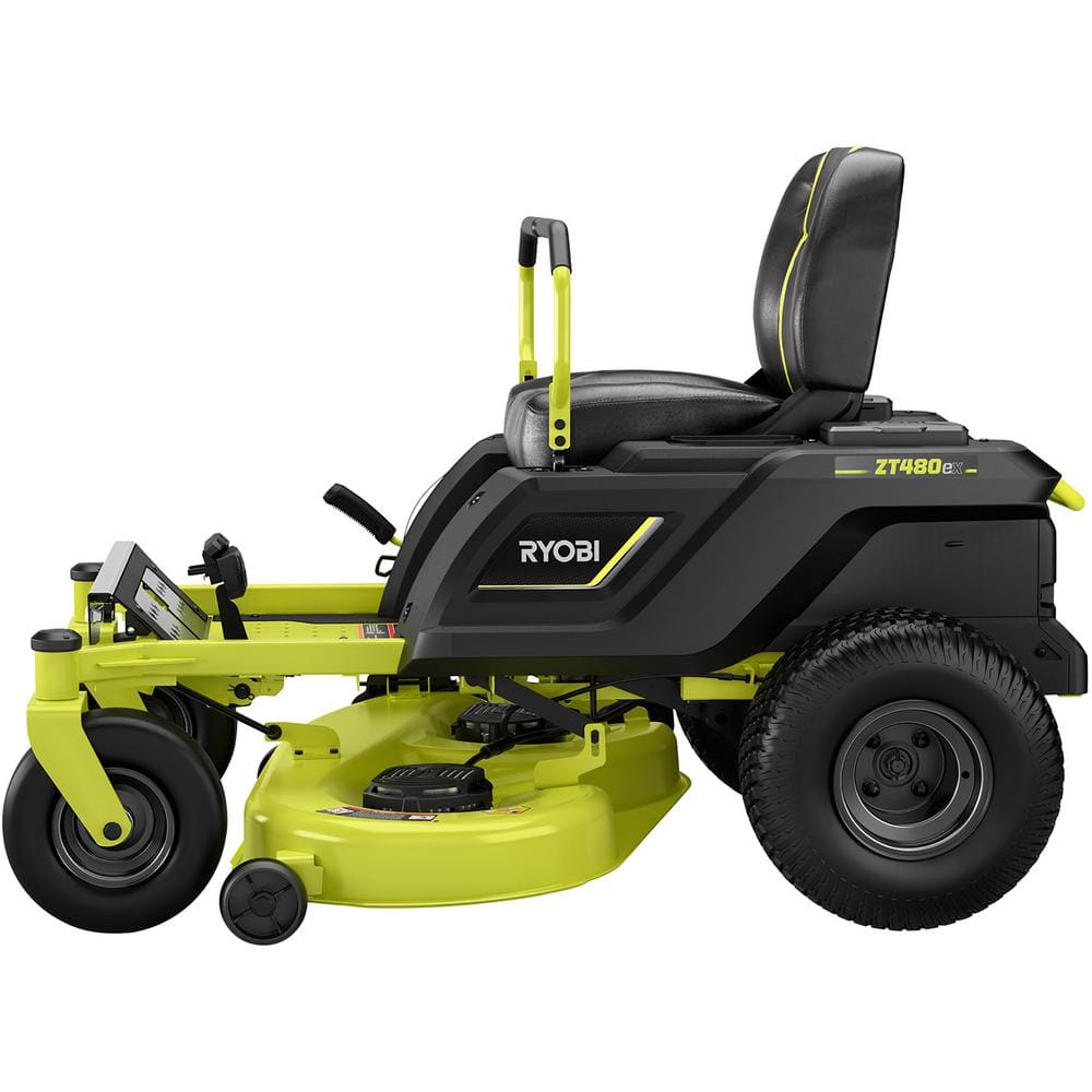 RYOBI 48-Volt Brushless 42 in. 100 Ah Battery Electric Riding Zero Turn Mower and Bagging Kit RY48ZTR100-1A