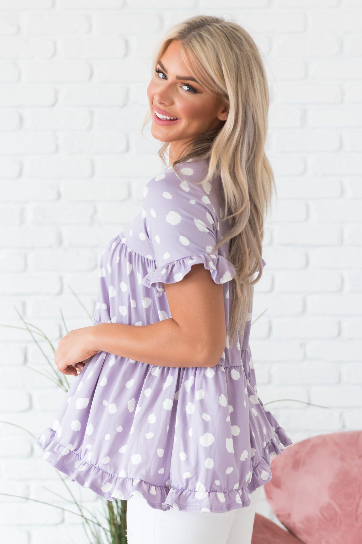 Easily Spotted Modest Babydoll Blouse