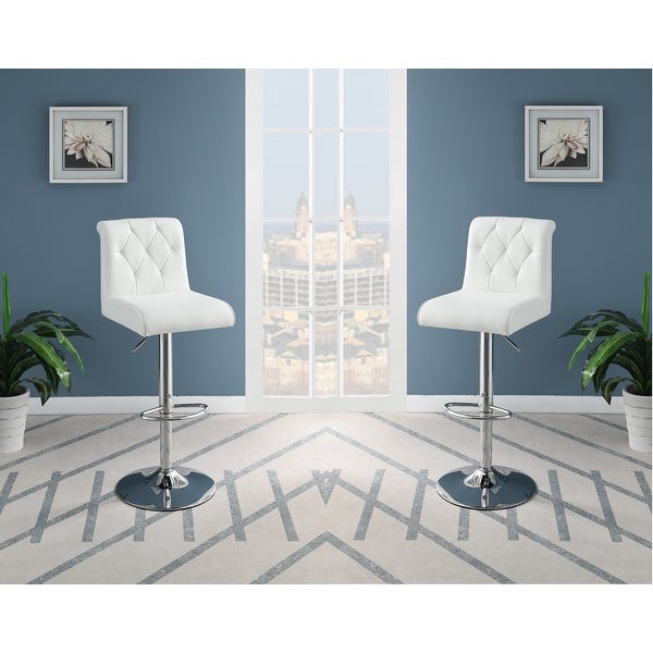 Adjustable Bar stool Modern Set of 2 Chairs Dining Kitchen