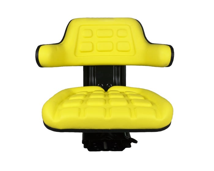 Braber Equipment Economy Suspension Tractor Seat， Yellow - 10004237