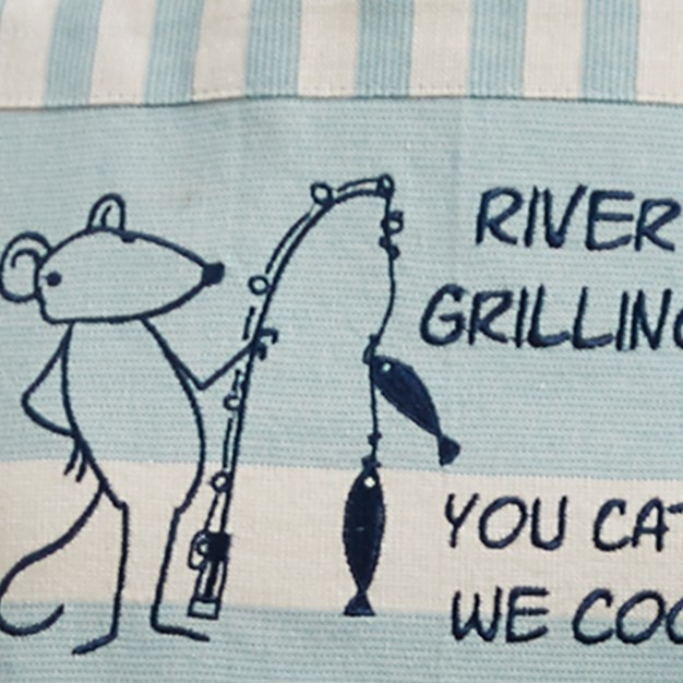 Park Designs River Runner Stripe River Rats Apron