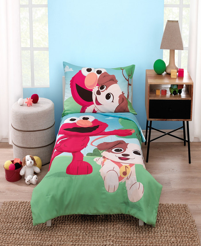 Sesame Street Furry Friends 4 Piece Toddler Bed Set