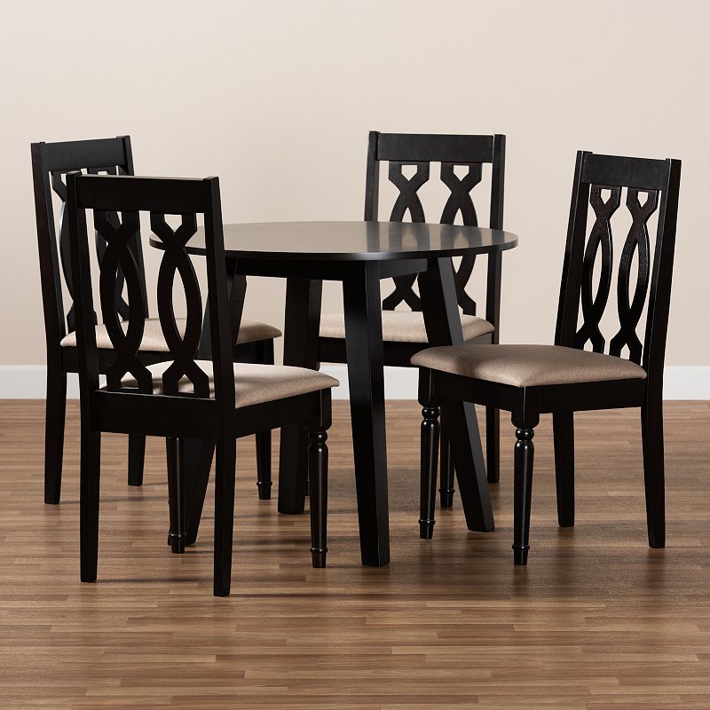 Baxton Studio Heidi Dining Table and Chair 5-piece Set