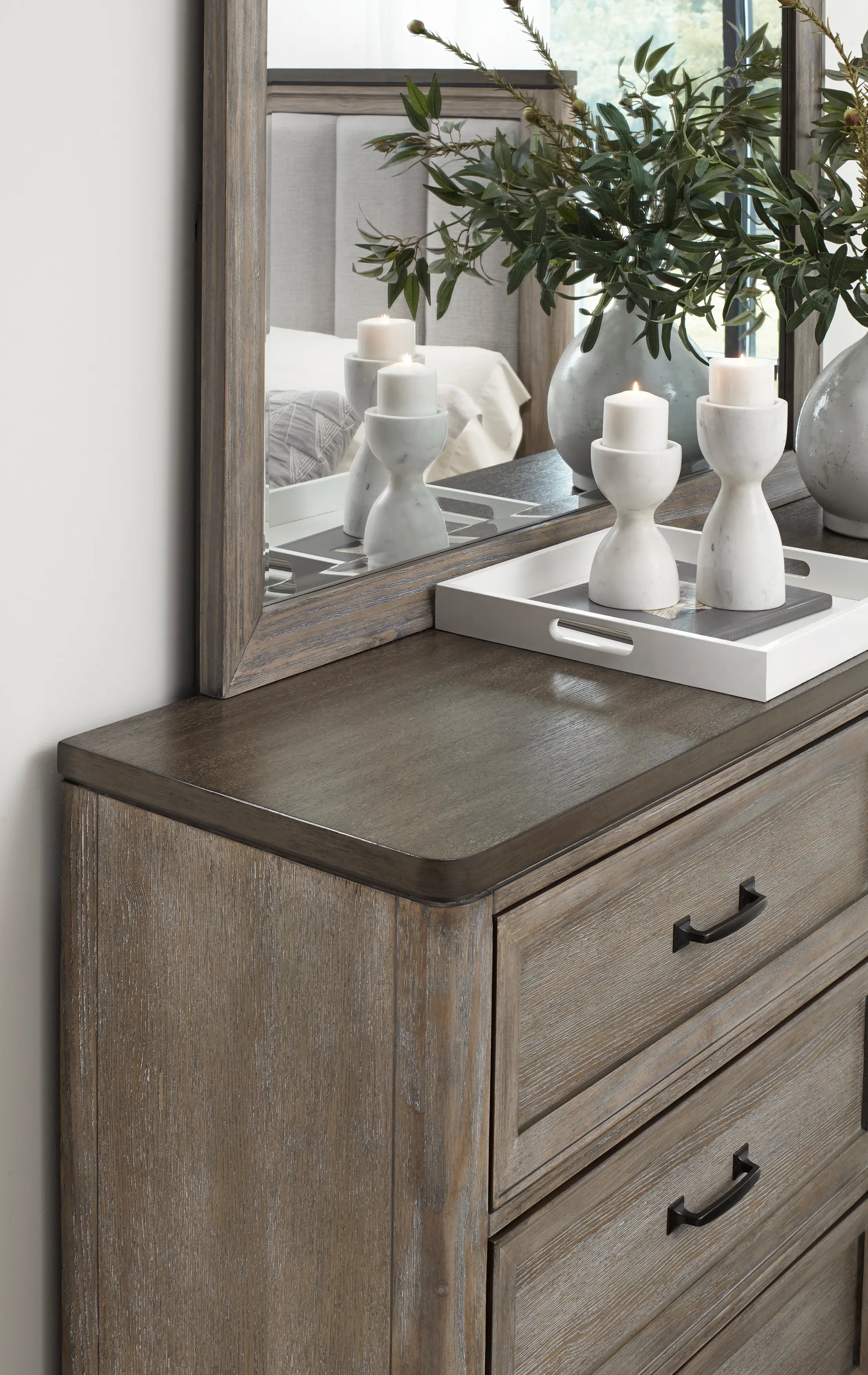 Newell Gray and Light Brown Dresser