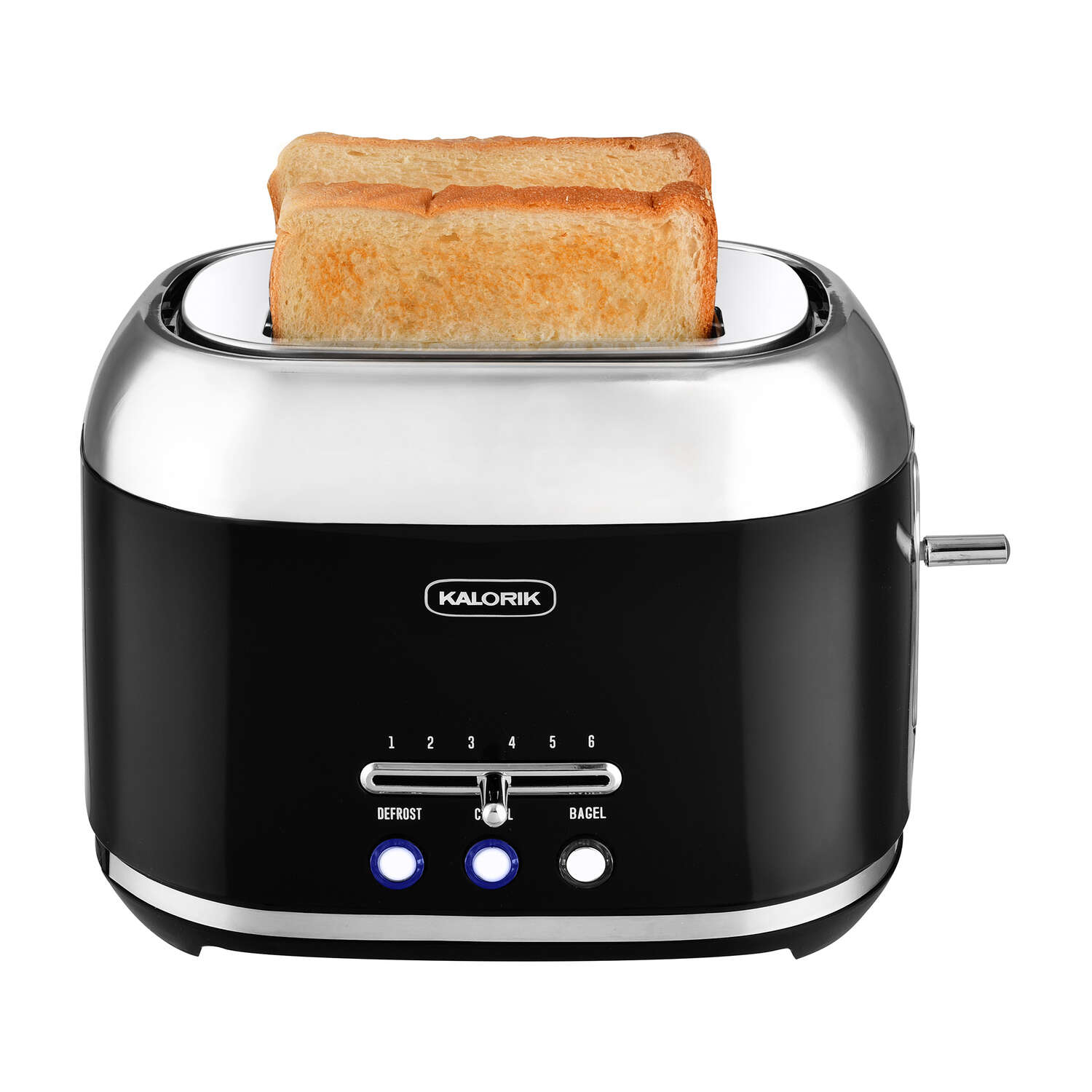 Kalorik Retro Plastic Black 2 slot Toaster 7 in. H X 10.25 in. W X 7.5 in. D