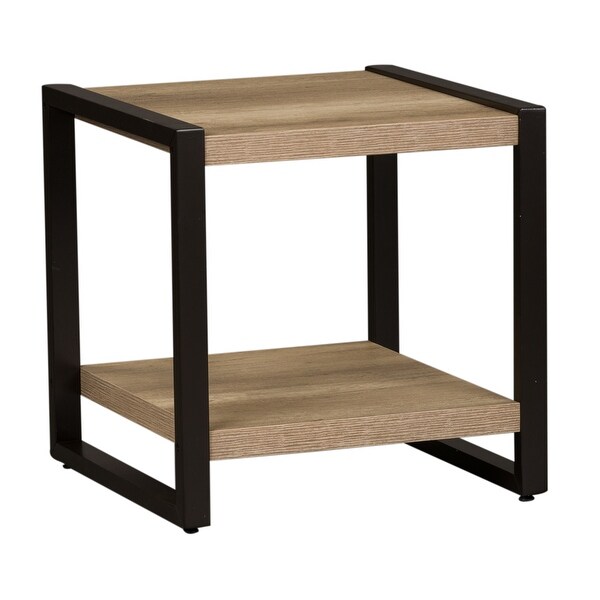 Sun Valley Sandstone Faux Metal End Table