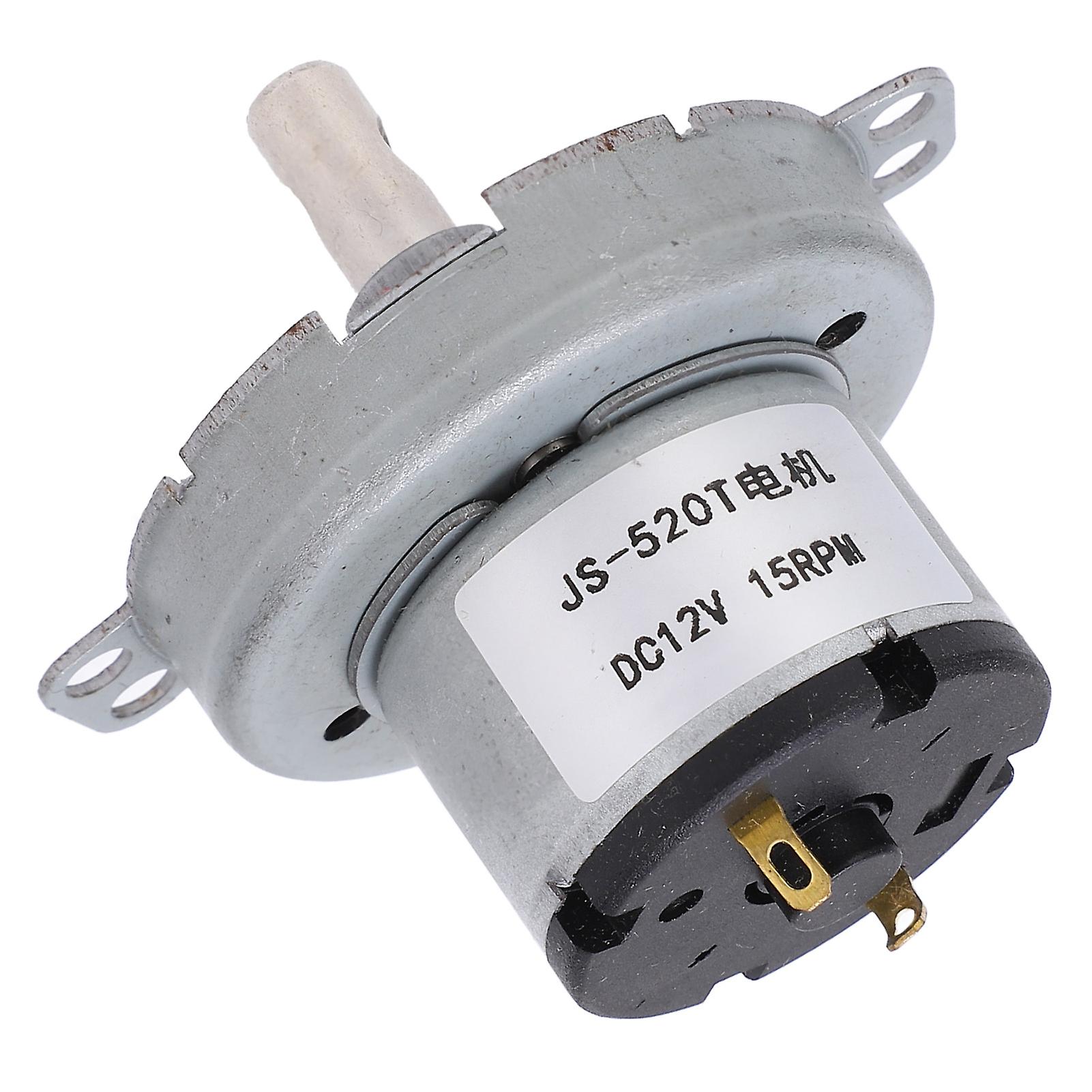 Js520t Dc Geared Motor Durable 12v 15rpm Gear Reducer Motor For Electronic Products