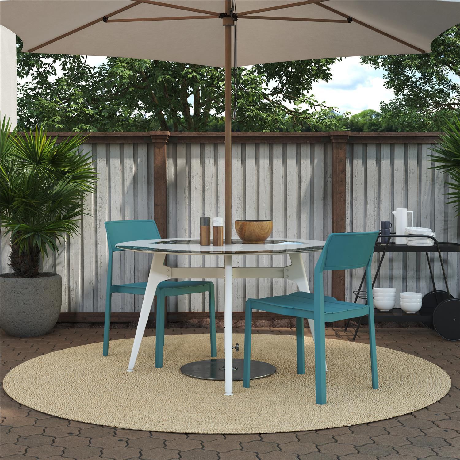 Novogratz Poolside Collection Chandler Indoor / Outdoor Stacking Dining Chair 2-piece Set