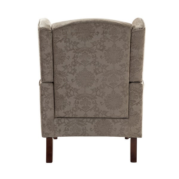 Epimethis Traditional Fabric Accent Armchair with Turned Legs by HULALA HOME