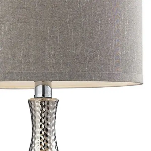 Hammered Chrome-plated Table Lamp