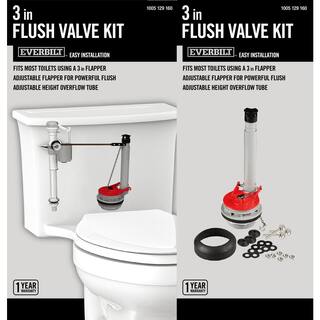 Everbilt 3 in. Universal Toilet Adjustable Flush Valve with Flapper A21026