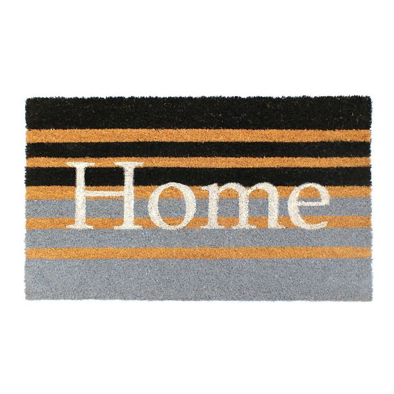 RugSmith Machine Tufted Home Striped Coir Doormat