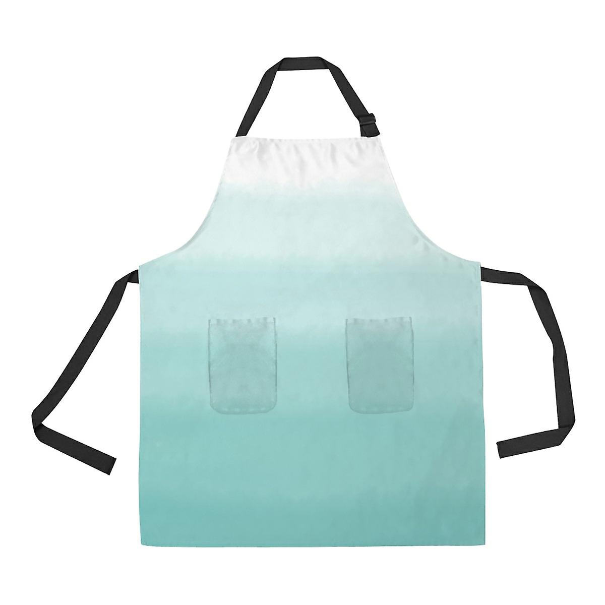 Turquoise Green Ombre Apron Home Kitchen Apron With Pockets