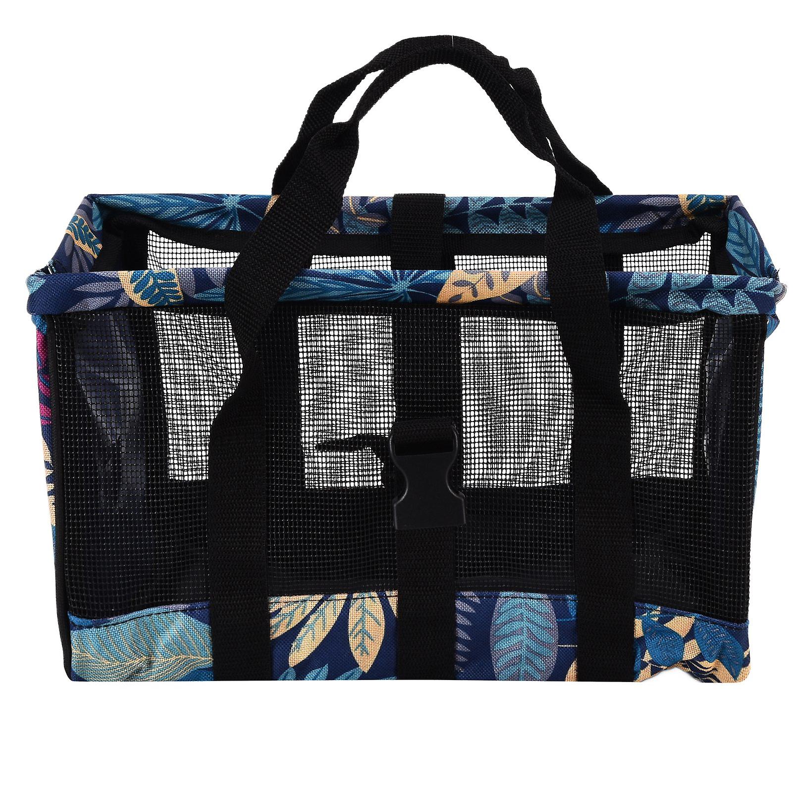 Multifunctional Garden Tool Bag Portable Garden Tote Storage Bag For Indoor And Outdoor Gardeningblue Flower Color Matching