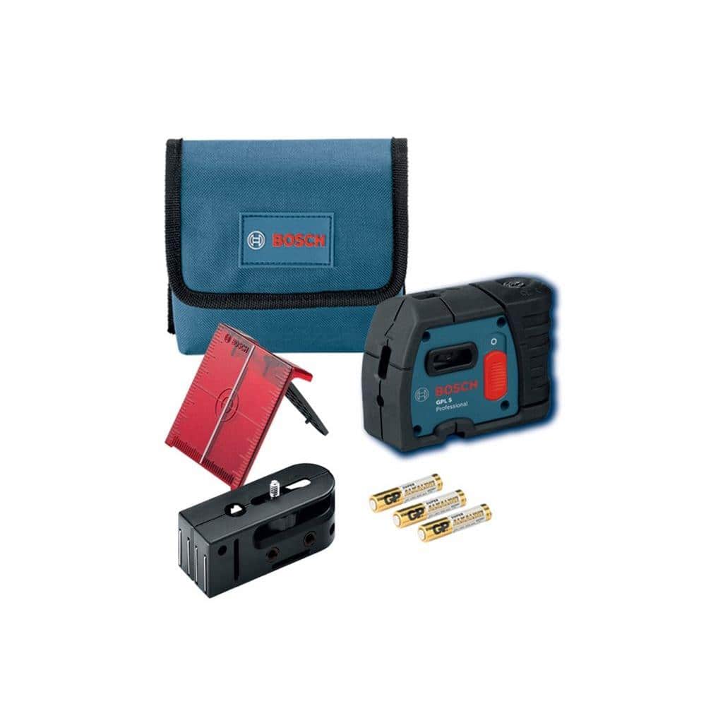 Bosch 100 ft. 5 Point Plumb and Square Laser Level Self Leveling with Hard Carrying Case GPL 5 S