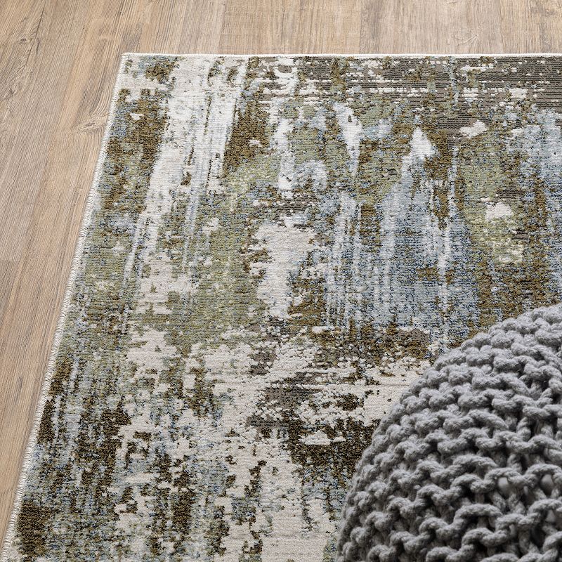 StyleHaven Cameron Glacier Distressed Abstract Area Rug