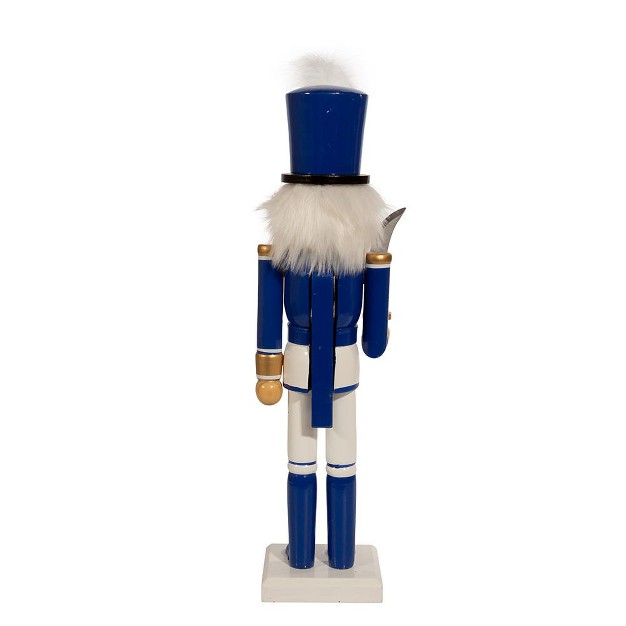 Kurt Adler 15 inch Wooden Delft Blue Nutcracker