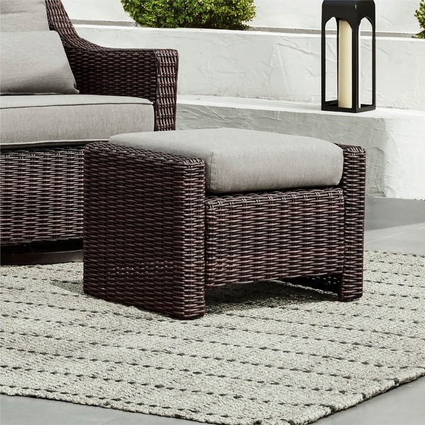 Murphy Outdoor Wicker Patio Furniture Swivel Glider Chair