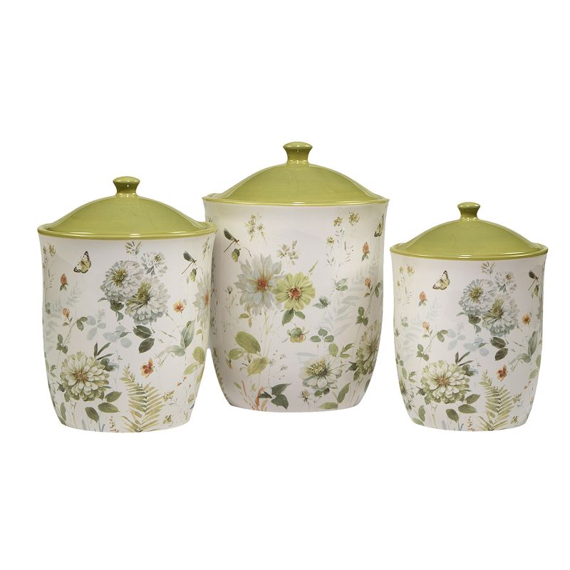 Certified International Green Fields 3-pc. Canister Set