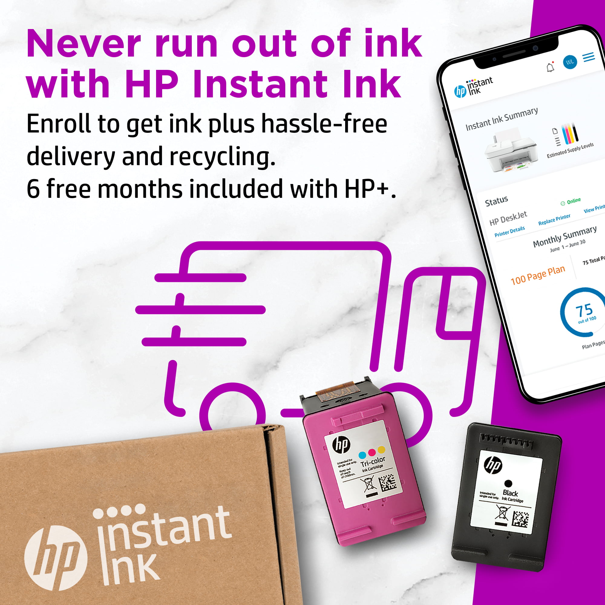 HP OfficeJet 8022e All-in-One Wireless Color Inkjet Printer - 6 Months Free Instant Ink with HP+