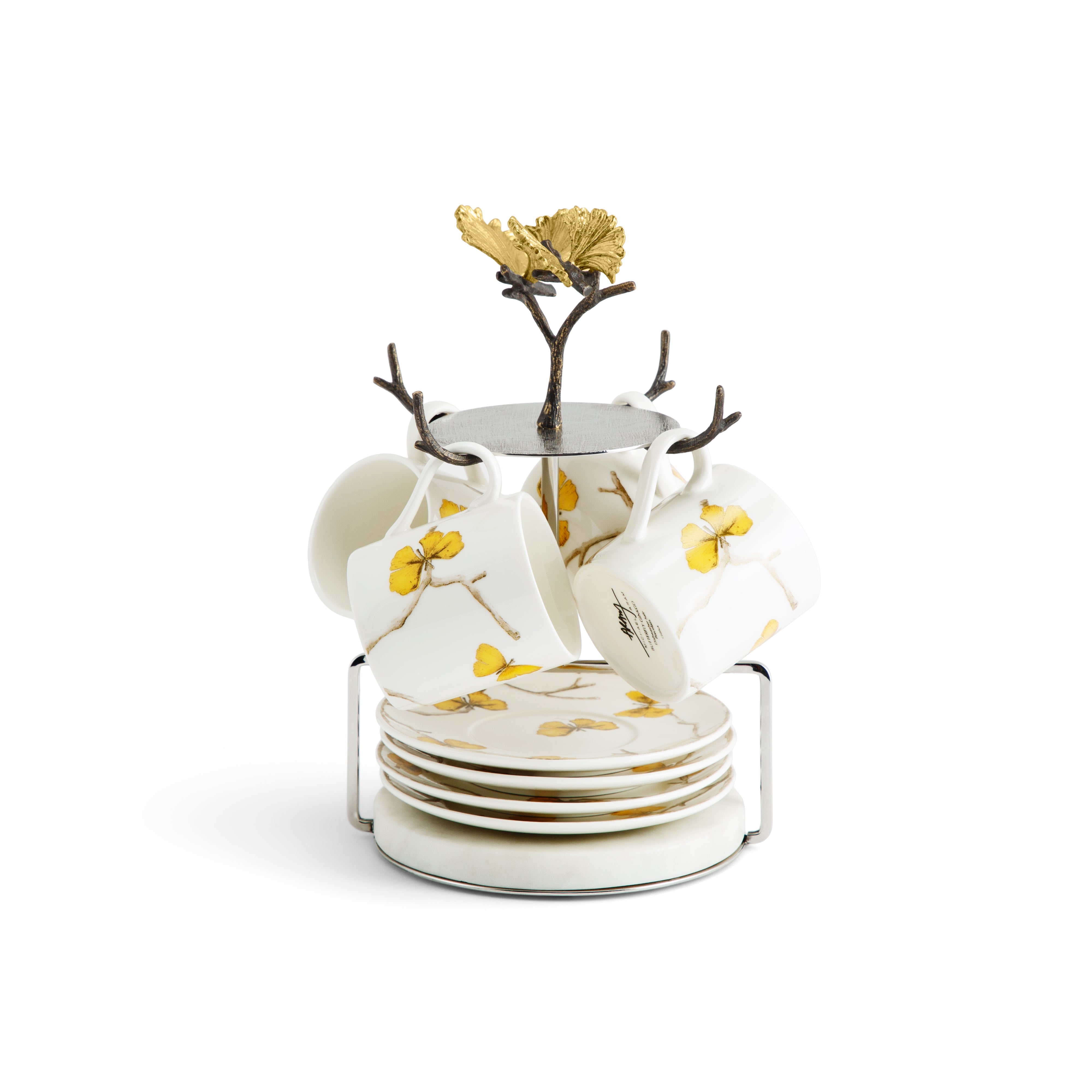 Butterfly Ginkgo Gold Demitasse