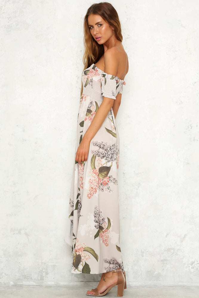 Kissed By A Rose Maxi Dress Beige