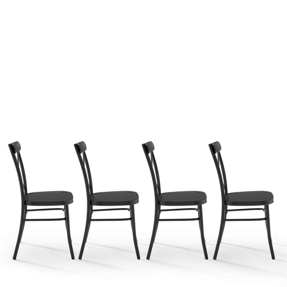 Camille 4 Piece Metal Dining Chair Set  4 Chairs