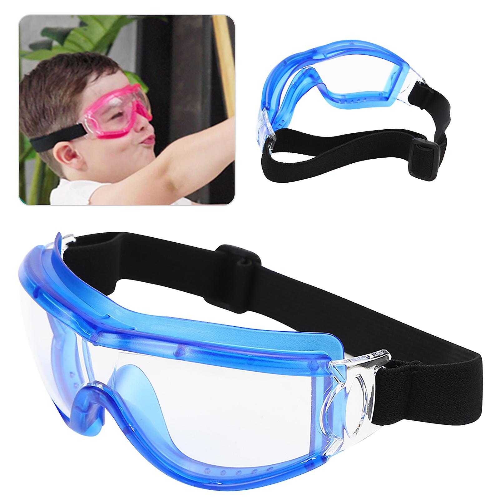 Children Safety Goggles Antispittle Kid Antifog Transparent Outdoor Protective Glasses(bleu )