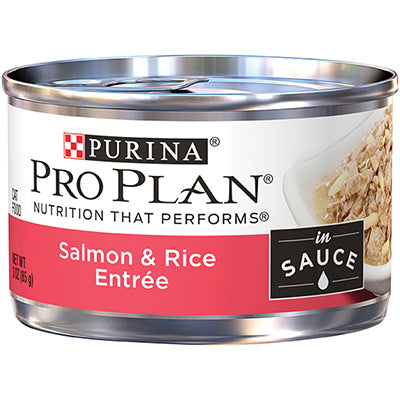 Purina Pro Plan Adult Salmon and Rice Entree in Sauce Canned Cat Food