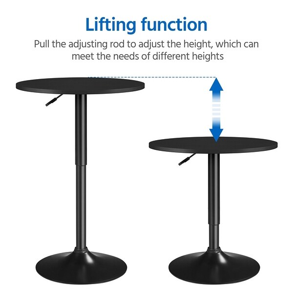 Yaheetech Adjustable Round Pub Table Bar Table