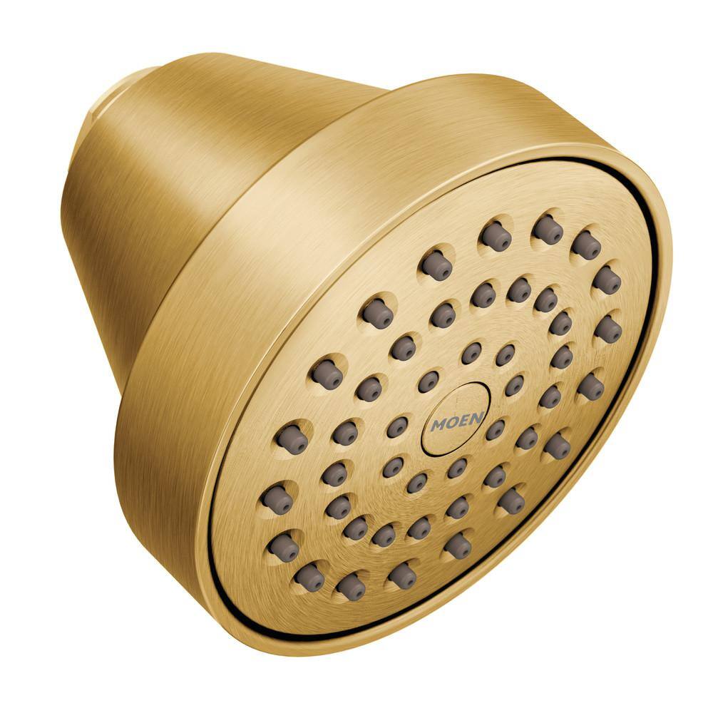 MOEN Align 1-Spray Patterns with 2.5 GPM 3.6 in. Wall Mount Fixed Shower Head in Brushed Gold 6399BG