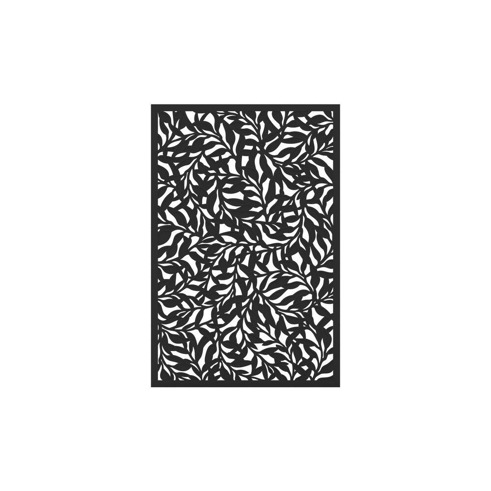 Matrix Vines 31.5 in. x 47.2 in. Charcoal Recycled Polymer Decorative Screen Panel Wall Decor and Privacy Panel B-VI1208-CH