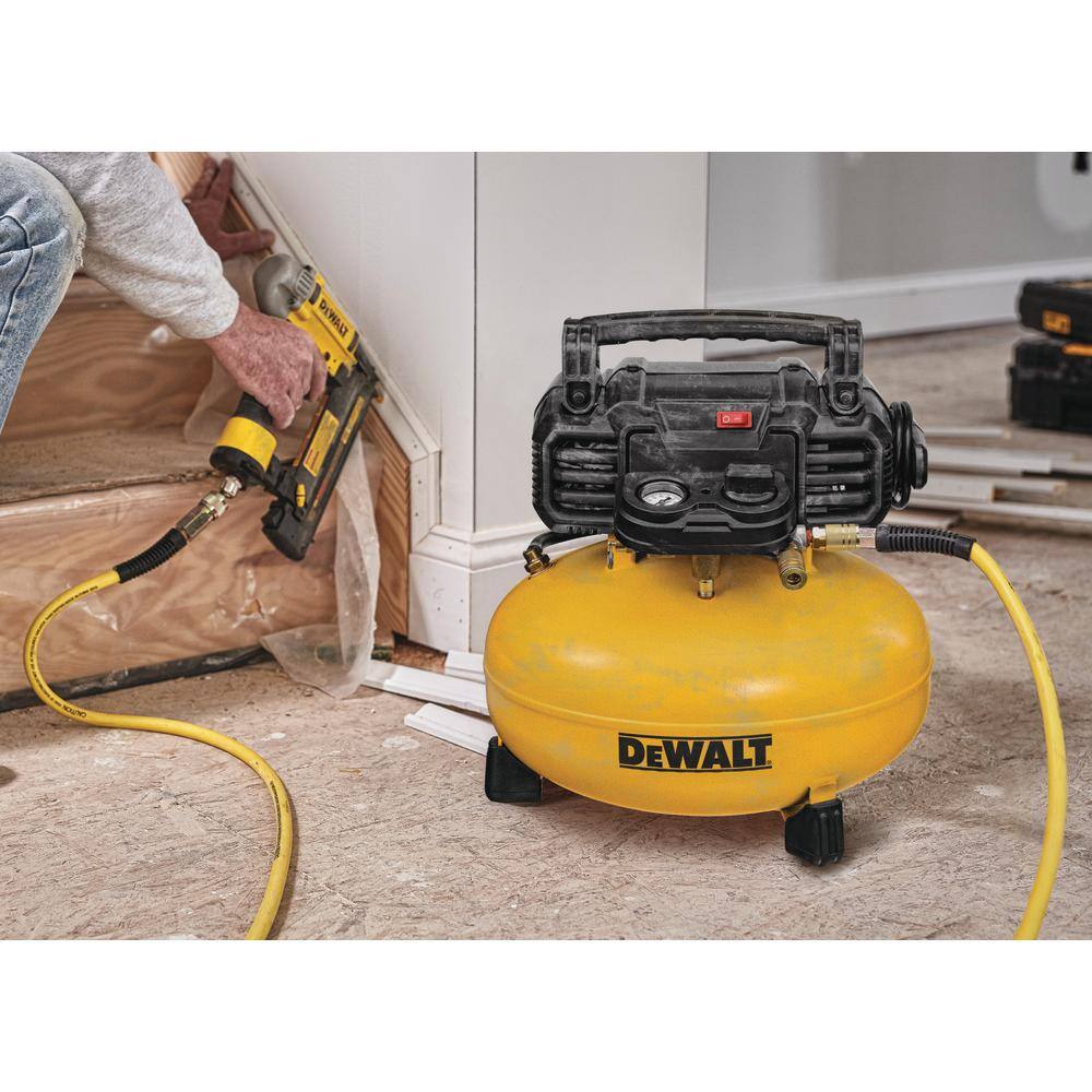 DW 6 Gal. 165 PSI Heavy-Duty Electric Pancake Air Compressor 18-Gauge Brad Nailer and 23-Gauge 2 in. Pin Nailer DWFP1KITFP2350K