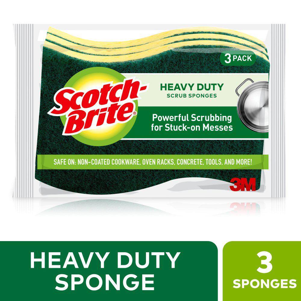 Scotch-Brite Heavy-Duty Scrub Sponge (3-Pack) (6-Pack) HD-3 COMBO3