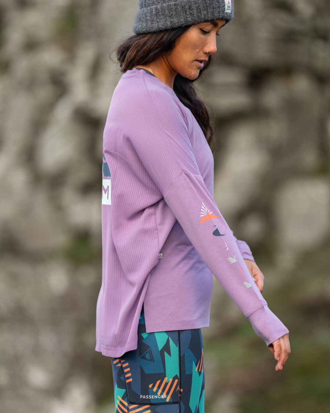 Lotus Recycled Active LS Top - Lilac