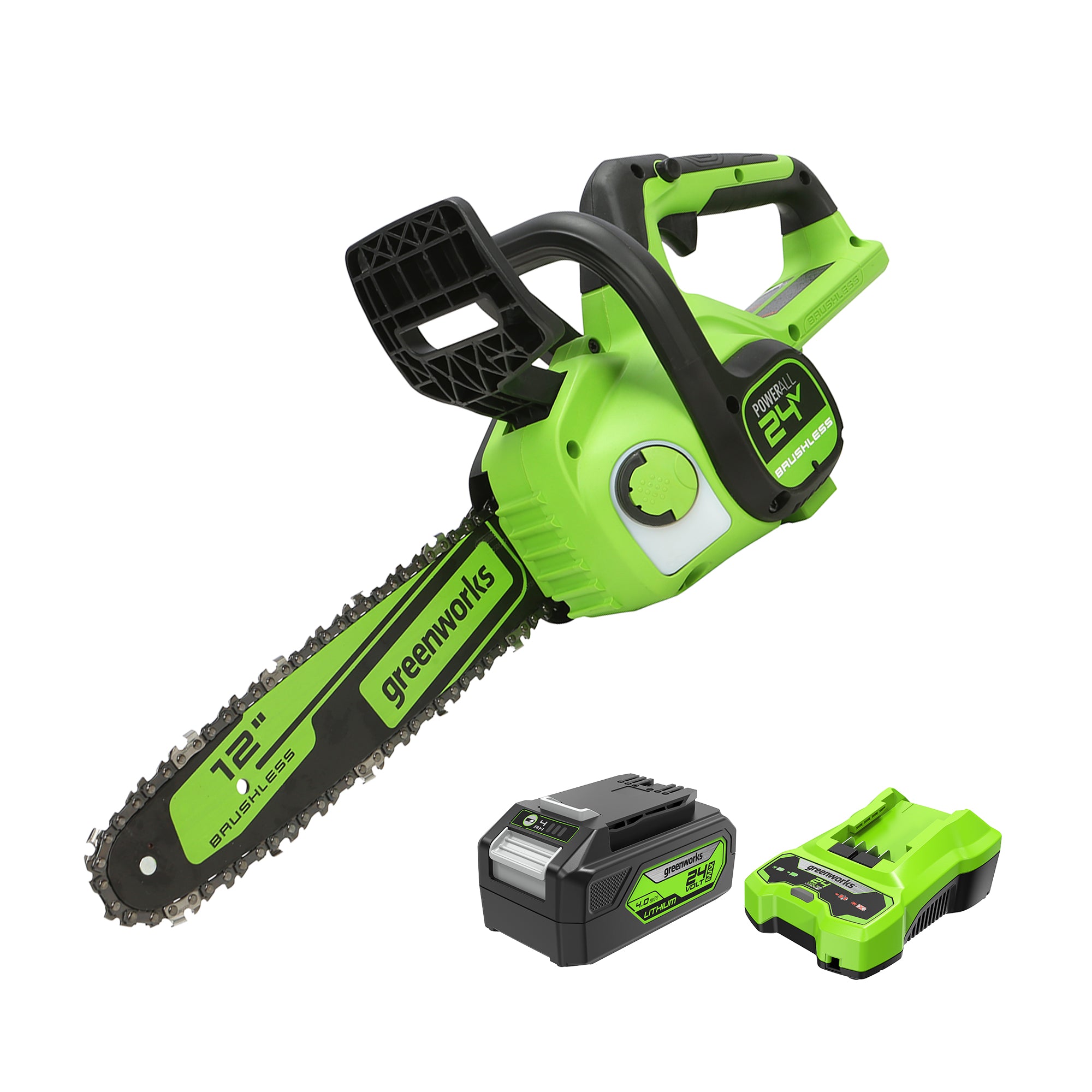 24V 12-Inch Brushless Chainsaw | Greenworks Tools