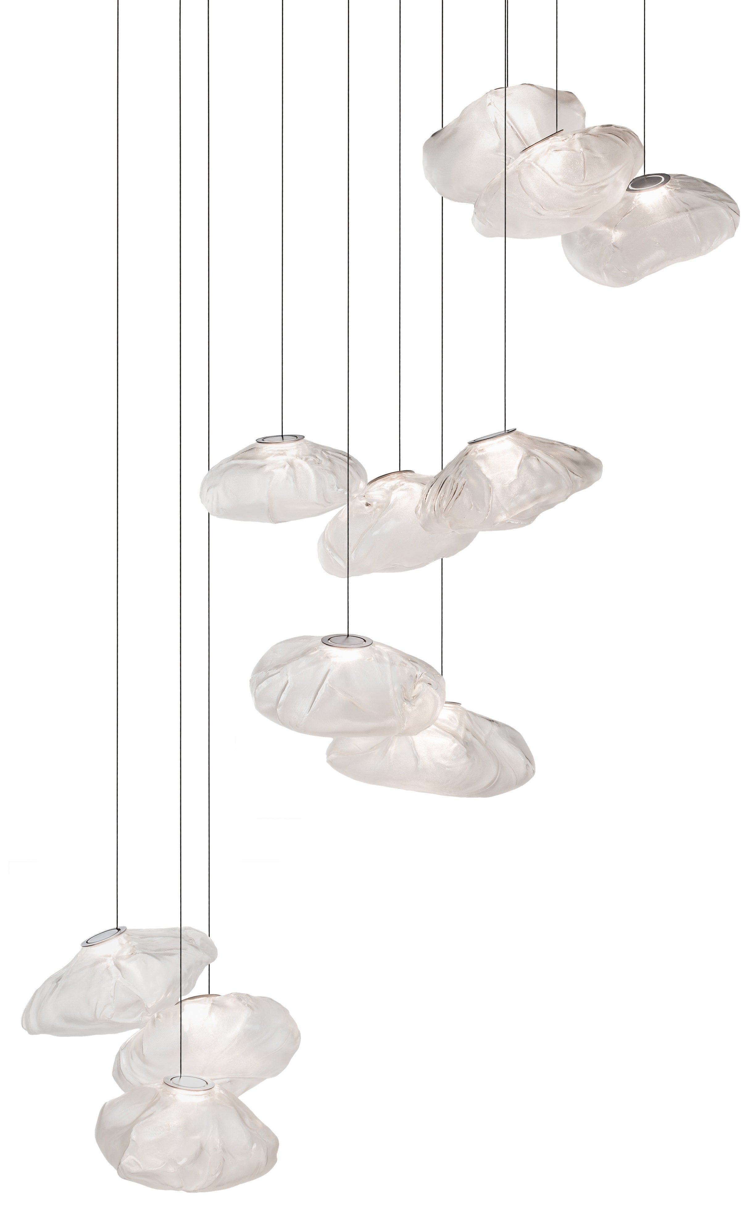 Blown Glass Mesh Pendant Light