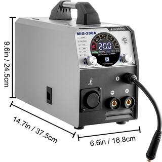 VEVOR 6 in 1 MIG TIG MMA Welder 200 Amp Flux Core Welding Machine Aluminum 110220-Volt with1 KG Welding Wire Stick Welder SZHDMIG-200A-X08YV1