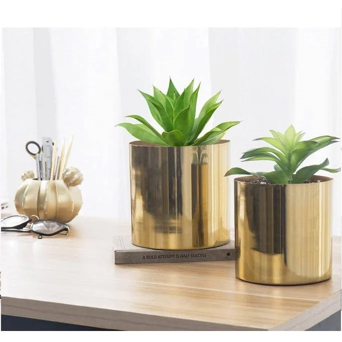 Copper Metal Handmade Design Planters for Garden Home Decorative Plant Custom Shape Flower Pot Luxury Floor Planter