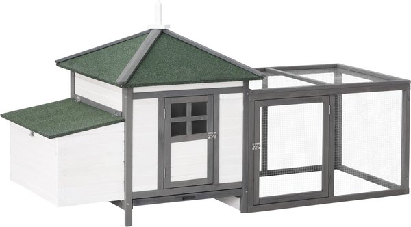 PawHut Wooden Chicken Coop Hen House and Rabbit Hutch