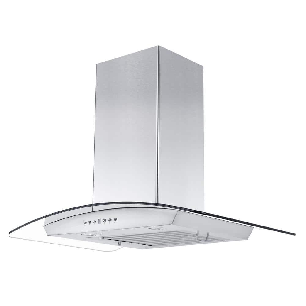 ZLINE Kitchen and Bath ZLINE 30  Convertible Vent Wall Mount Range Hood in Stainless Steel and Glass