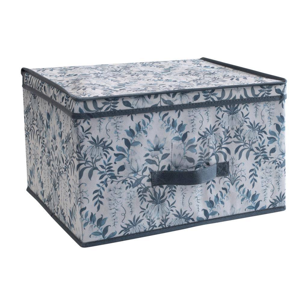 Laura Ashley 11 Gal. Jumbo Storage Box in Parterre Blue LA-95822