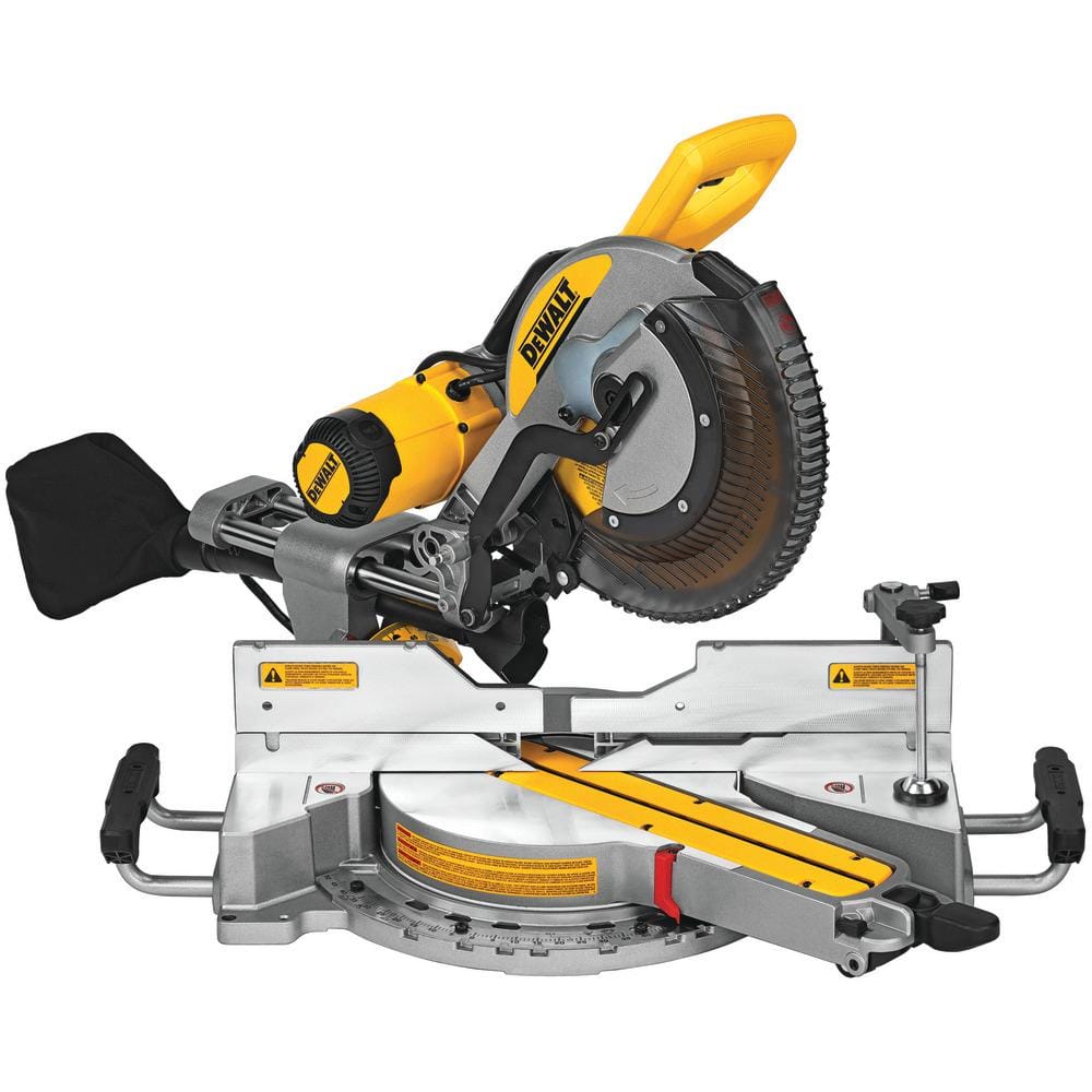 DEWALT 15 Amp Corded 12 in. Double Bevel Sliding Compound Miter Saw, Blade Wrench and Material Clamp DWS779