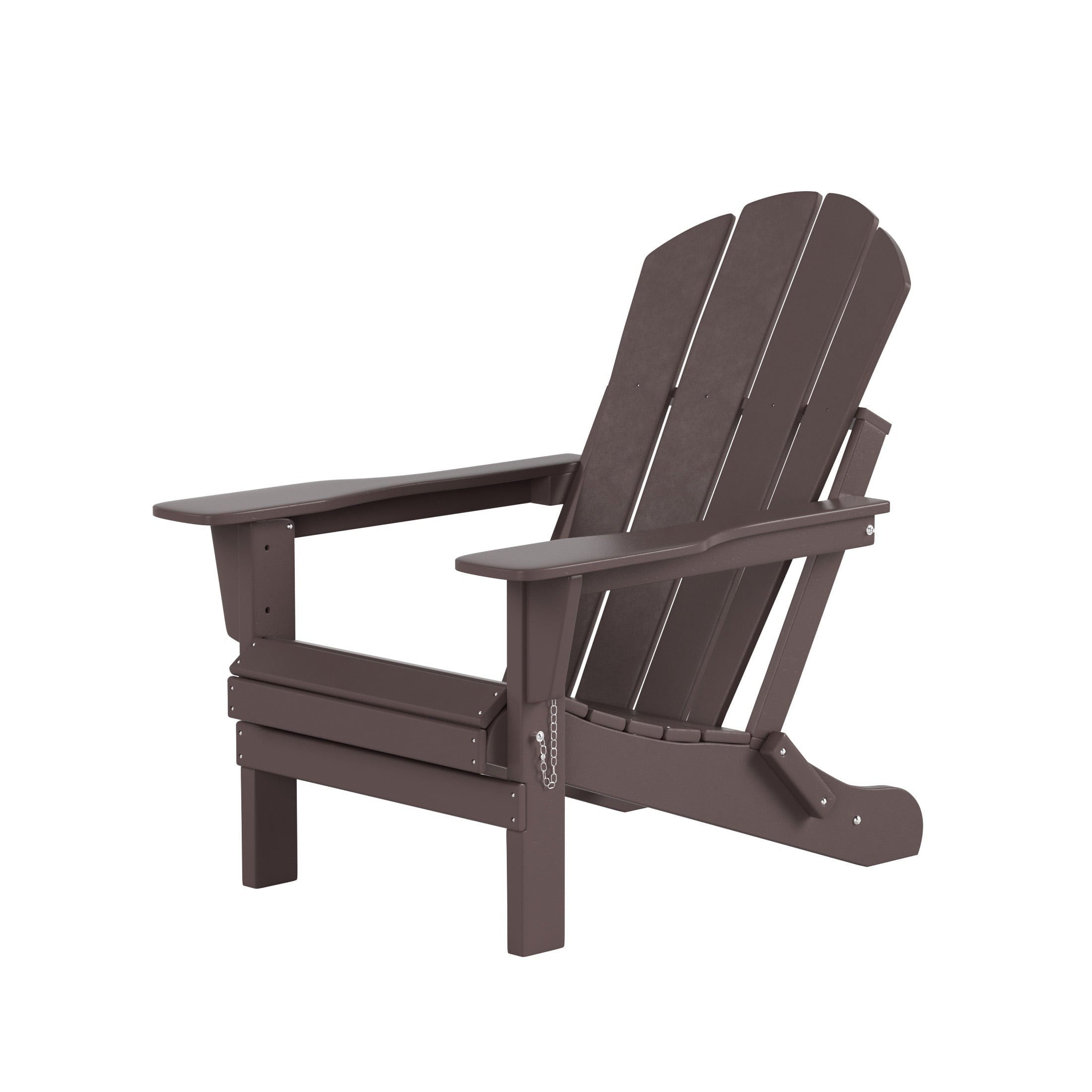 WestinTrends Outdoor Adirondack Chair, Plastic Fire Pit Chair, Weather Resistant Folding Patio Lawn Chair for Outside Deck Garden Backyard Balcony, Dark Brown