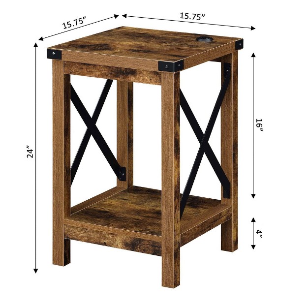 Durango Console Table With Shelf Barnwood black Breighton Home