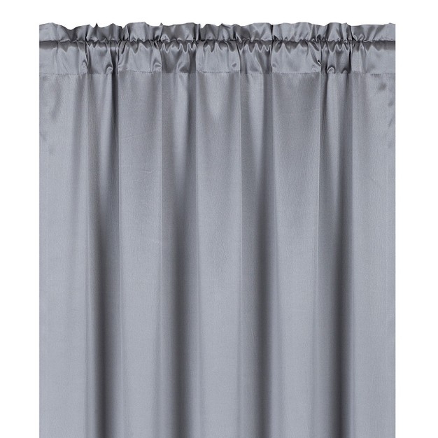 Kate Aurora Basic Faux Silk Rod Pocket Shimmery Sheer Single Window Curtain Panel