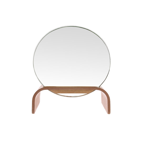 Willow wood mirror + stand