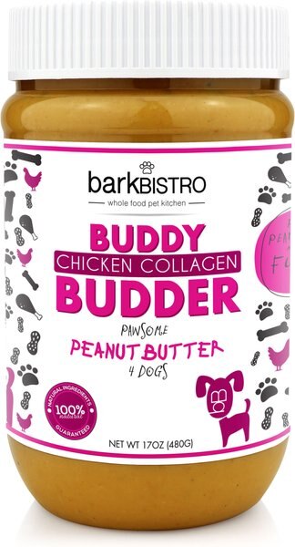 Bark Bistro Company Chicken Collagen Buddy Budder Dog Treat， 17-oz jar